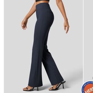 Halara High Waisted Back Side Pocket Slight Flare Work Pants - S - NWT